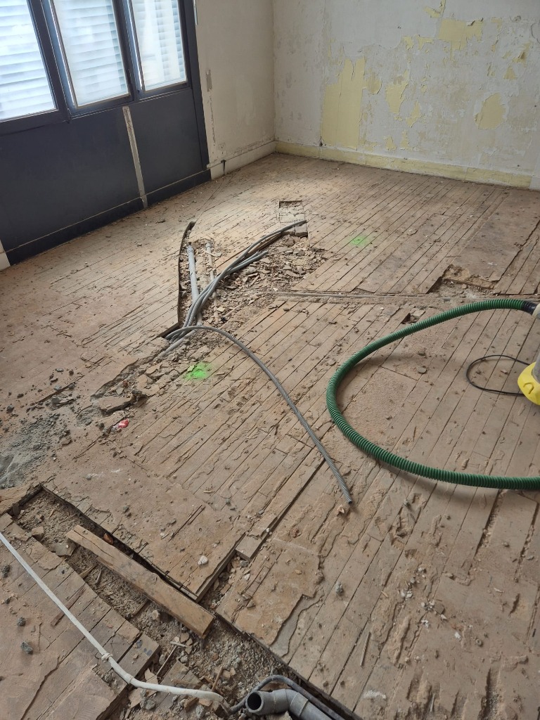 Travaux encastrement sol